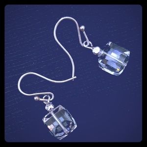 Swarovski Jewelry - Swarsovski Crystal Dangle Cube Earrings Swarovski Jewelry - Swarsovski Crystal Dangle Cube Earrings